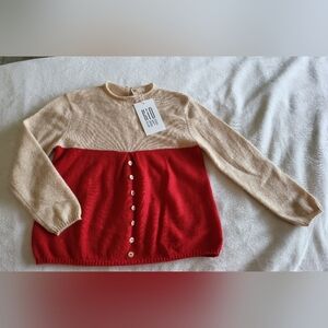 Red and Tan Cashmere Sweater